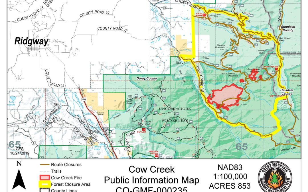 Cow Creek Fire 10/24/19 8am