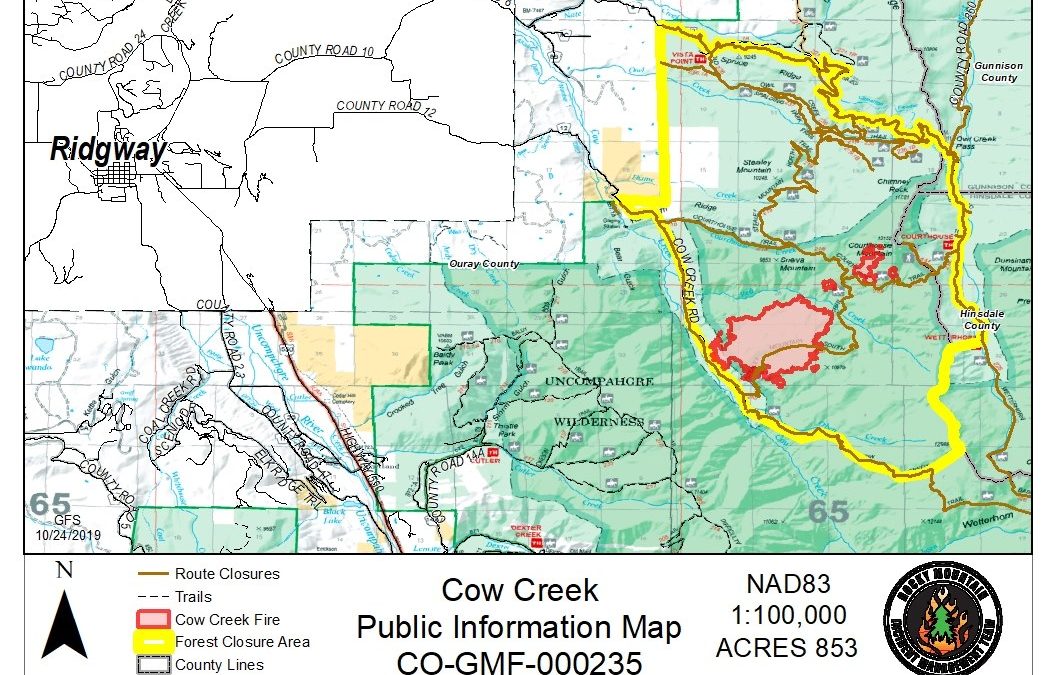 Cow Creek Fire 10/25/19 8:30am