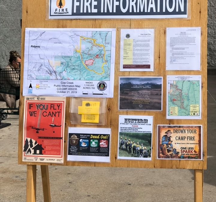 Cow Creek Fire Info 10/22/19 10am